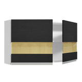 Alacena Gabinete Superior Madesa Glamy 120cm Blanco/Negro