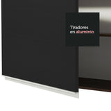 Alacena Gabinete Superior Cocina Madesa Glamy 120cm Marrón/Negro