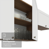 Alacena 120 cm 2 Puertas Marrón/Blanco Vik Madesa