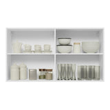 Alacena 120 cm 2 Puertas Lux Blanco/Negro