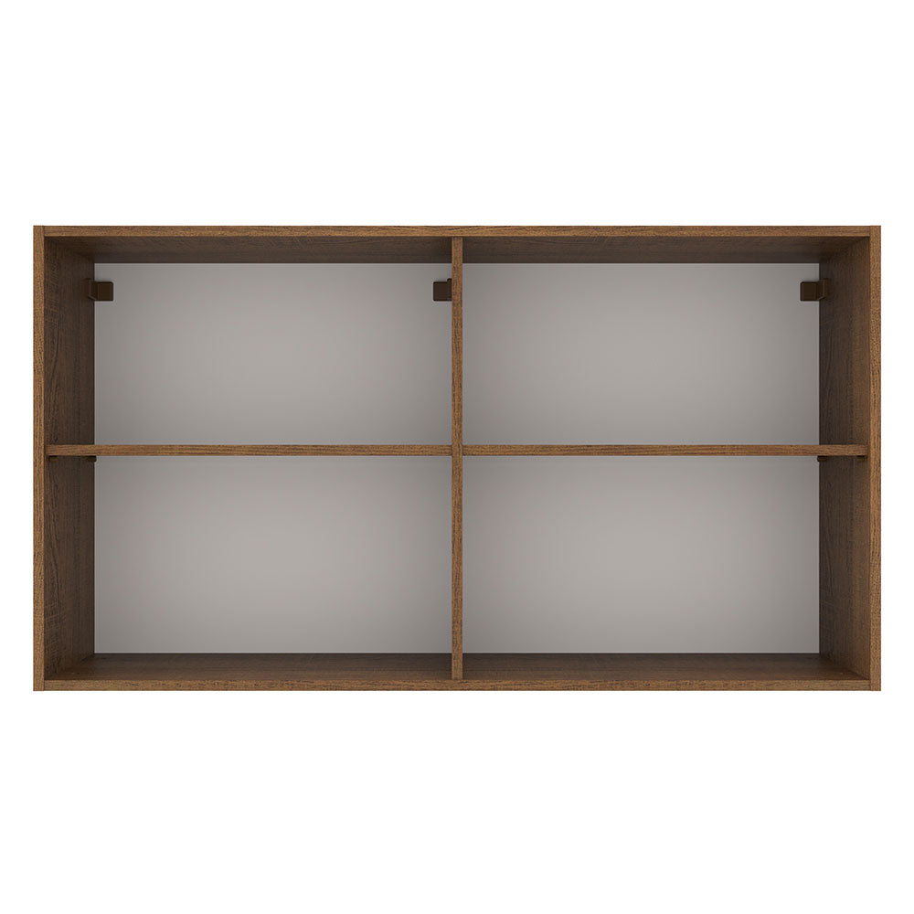 Alacena 120 cm 2 Puertas Agata Marrón/Crema
