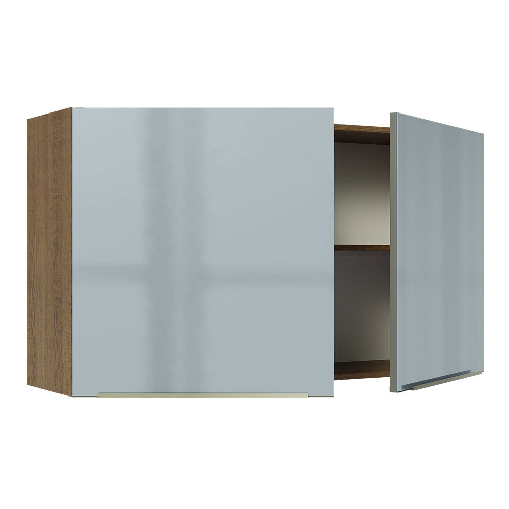 Alacena 120 cm 2 Puertas Lux Marrón/Gris