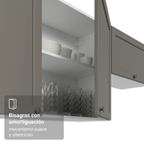 Alacena 120 cm 2 Puertas Blanco/Gris Vik Madesa