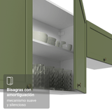 Alacena 120 cm 2 Puertas Blanco/Verde Vik Madesa