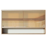 Alacena Madesa Glamy 2 Puertas Corredizas de Vidrio Reflectivo y 1 Nicho Marrón