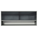 Alacena para Cocina 120 cm 2 Puertas Corredizas de Vidrio Translúcido color Gris Nice Madesa