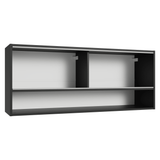 Alacena 2 Puertas corredizas de Vidrio Neutral e 1 Nicho Negro Madesa