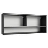 Alacena para Cocina 120 cm 2 Puertas Corredizas de Vidrio Esmerilado e 1 Nicho Negro Madesa