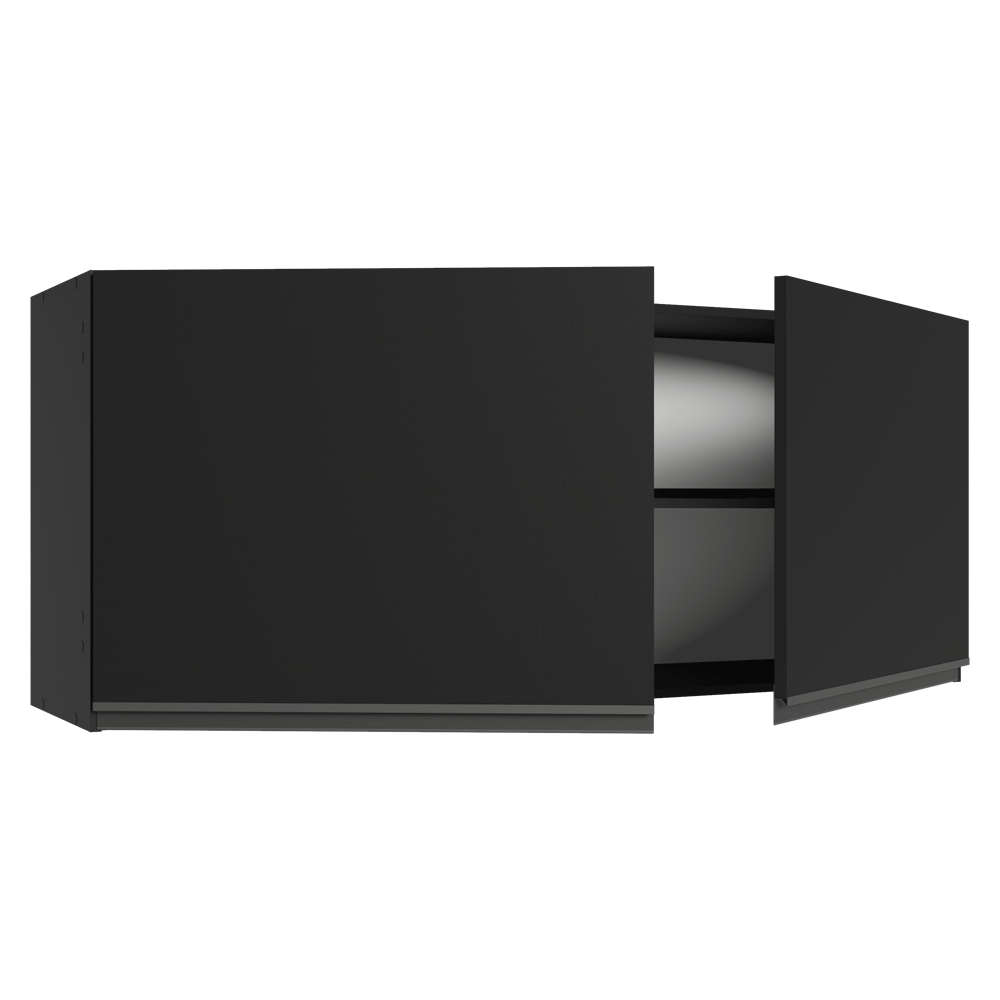 Alacena 120 cm 2 Puertas Negro Nice Madesa