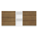 Alacena 150 cm 2 Puertas y 2 Nichos Glamy Blanco/Marrón