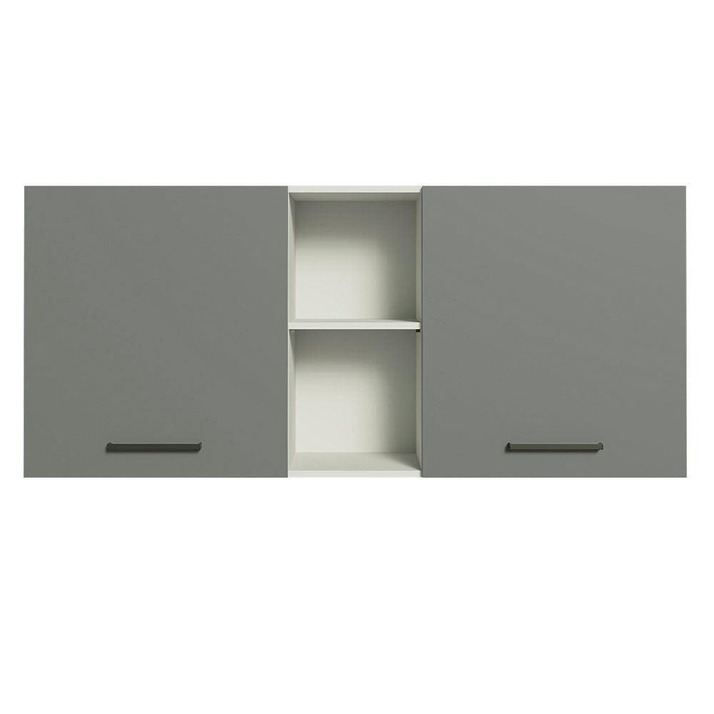 Alacena 150 cm 2 Puertas Agata Blanco/Gris