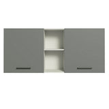 Alacena 150 cm 2 Puertas Agata Blanco/Gris