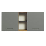 Alacena 150 cm 2 Puertas Agata Marrón/Gris