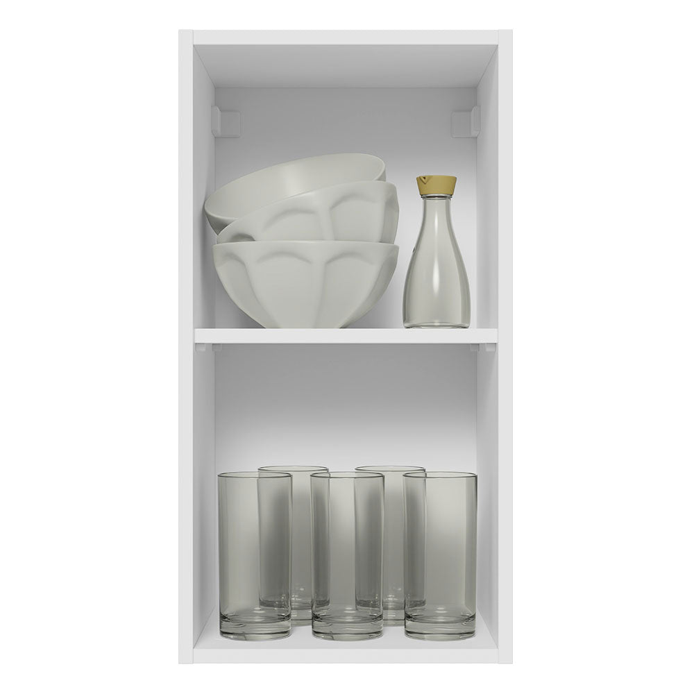 Alacena 35 cm 1 Puerta Lux Blanco/Gris