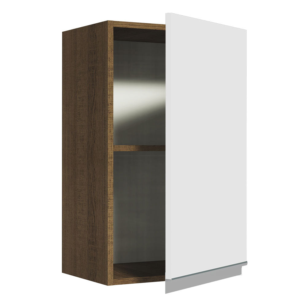 Alacena 40 cm 1 Puerta Marrón/Blanco Glamy Madesa