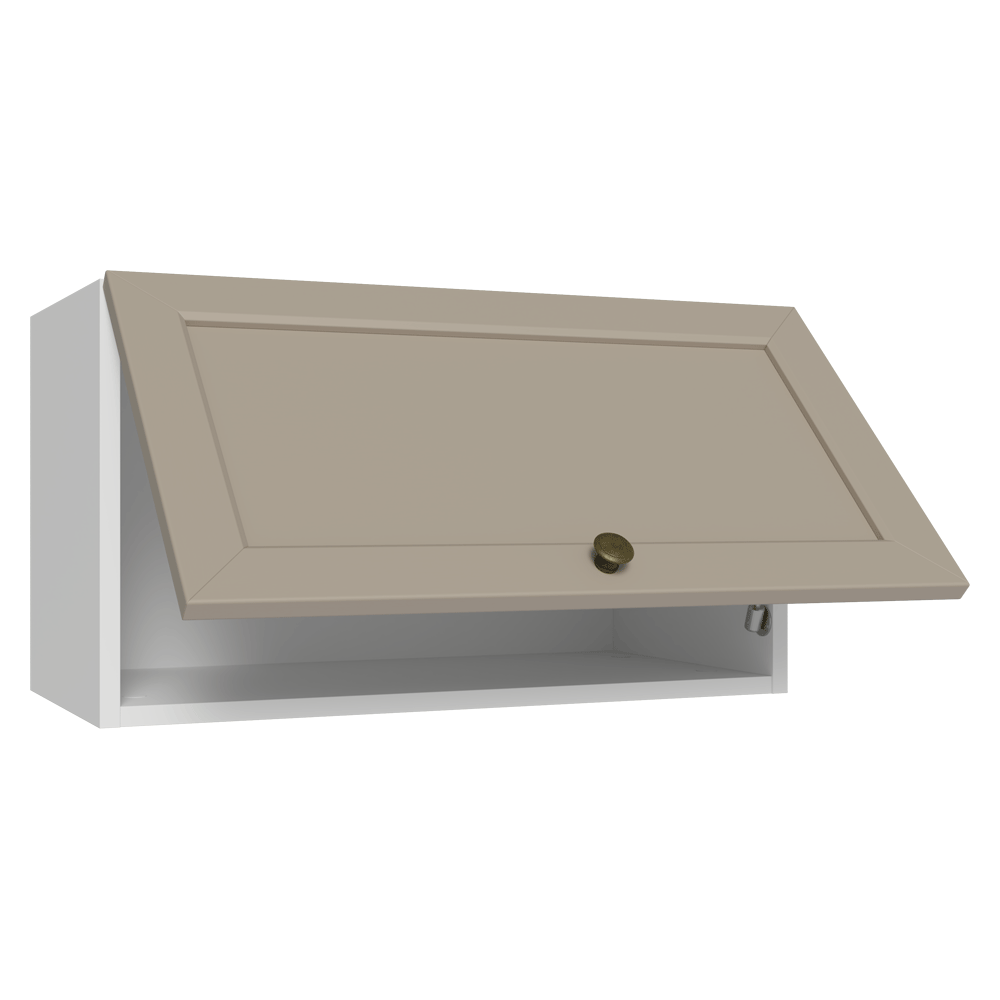 Alacena Cocina 60 cm 1 Pueta Abatible Blanco/Crema Vik Madesa
