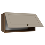 Alacena Cocina 60 cm 1 Pueta Abatible Marrón/Crema Vik Madesa