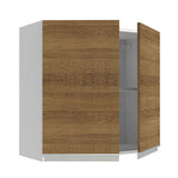 Alacena 70 cm 2 Puertas Glamy Blanco/Marrón