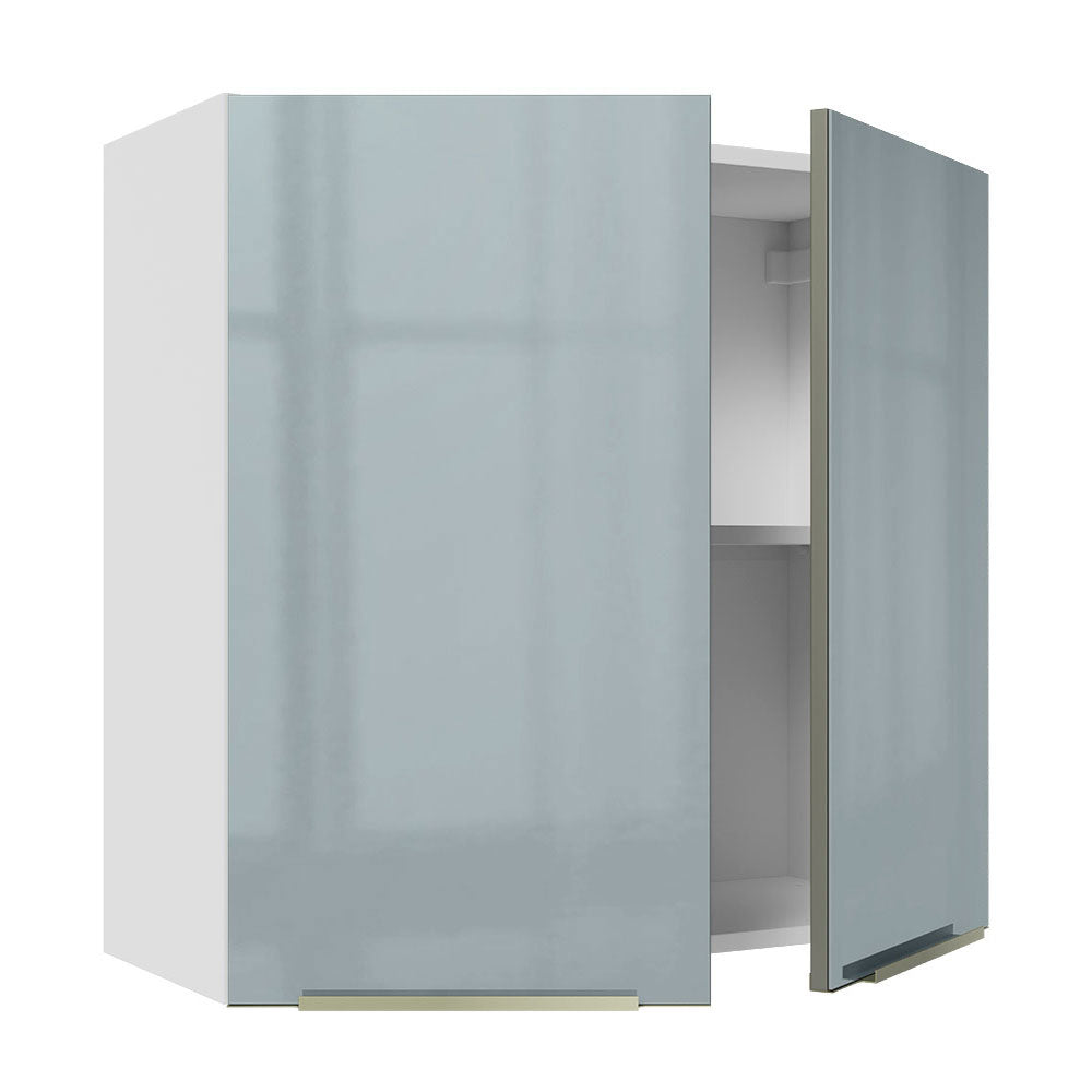 Alacena 70 cm 2 Puertas Lux Blanco/Gris