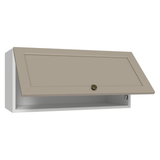 Alacena Cocina 70 cm 1 Pueta Abatible Blanco/Crema Vik Madesa
