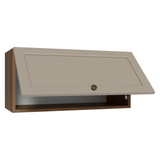 Alacena Cocina 70 cm 1 Pueta Abatible Marrón/Crema Vik Madesa