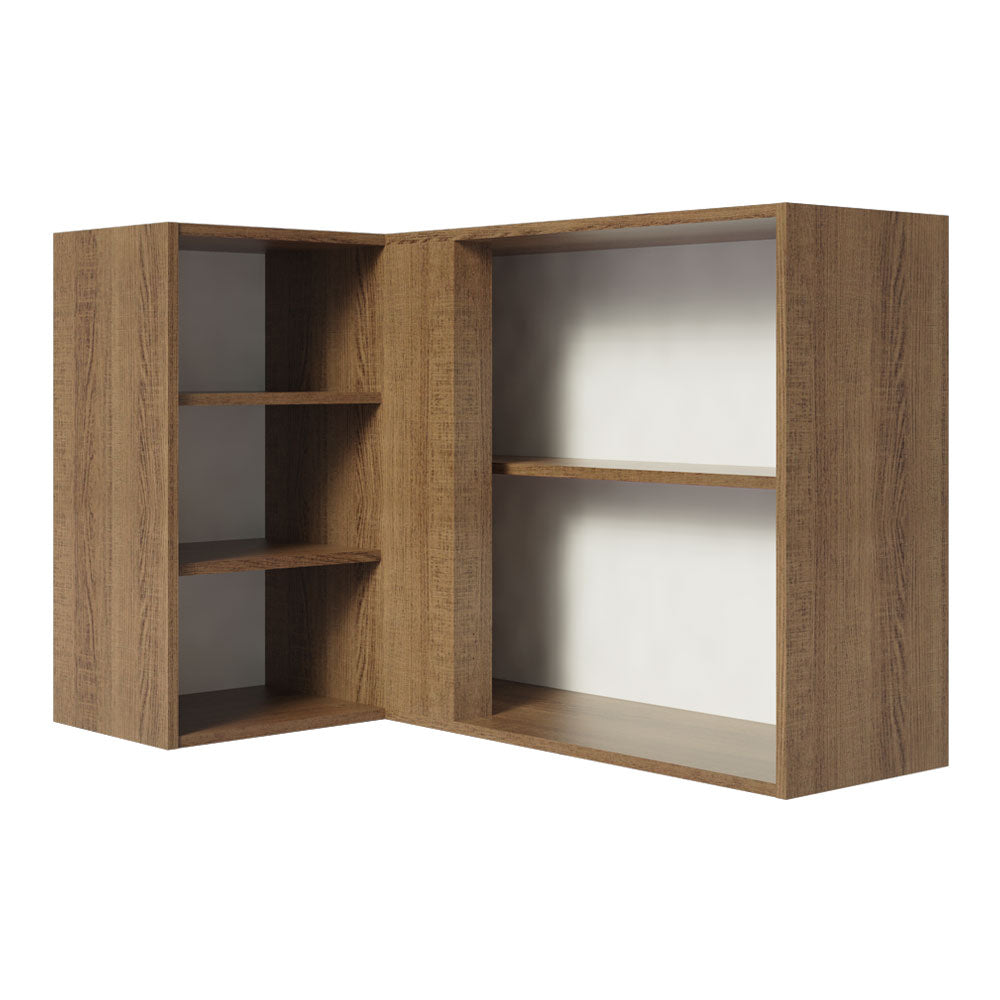 Alacena Cocina Esquinera 1 Puerta para línea de 60 cm de Profundidad Marrón Stella Madesa