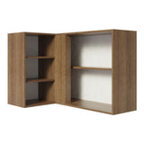 Alacena Cocina Esquinera 1 Puerta para línea de 60 cm de Profundidad Marrón/Negro Agata Madesa