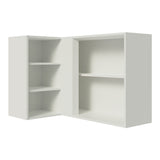 Alacena Cocina Esquinera 1 Puerta para línea de 60 cm de Profundidad Blanco/Marrón Stella Madesa