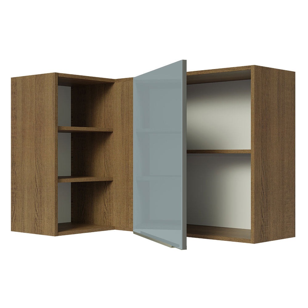 Alacena 102 cm 1 Puerta Lux Marrón/Gris