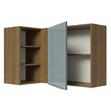 Alacena 102 cm 1 Puerta Lux Marrón/Gris
