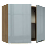 Alacena 80 cm 2 Puertas Lux Marrón/Gris