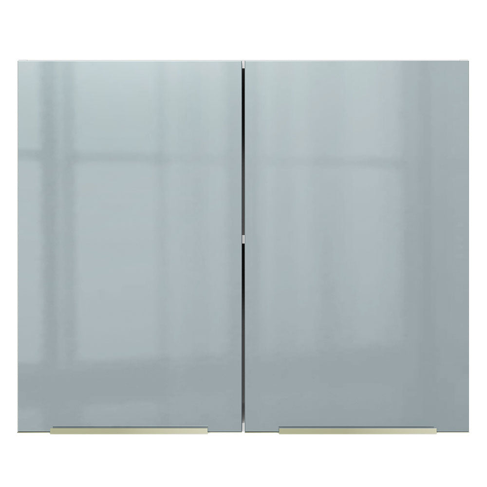 Alacena 80 cm 2 Puertas Lux Blanco/Gris