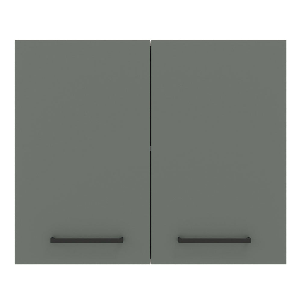 Alacena 80 cm 2 Puertas Agata Blanco/Gris
