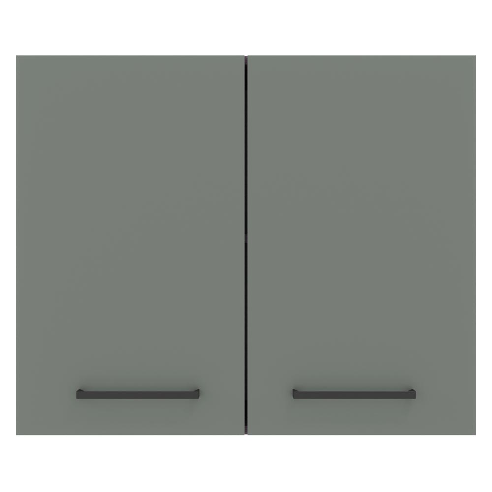 Alacena 80 cm 2 Puertas Agata Marrón/Gris