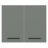 Alacena 80 cm 2 Puertas Agata Marrón/Gris