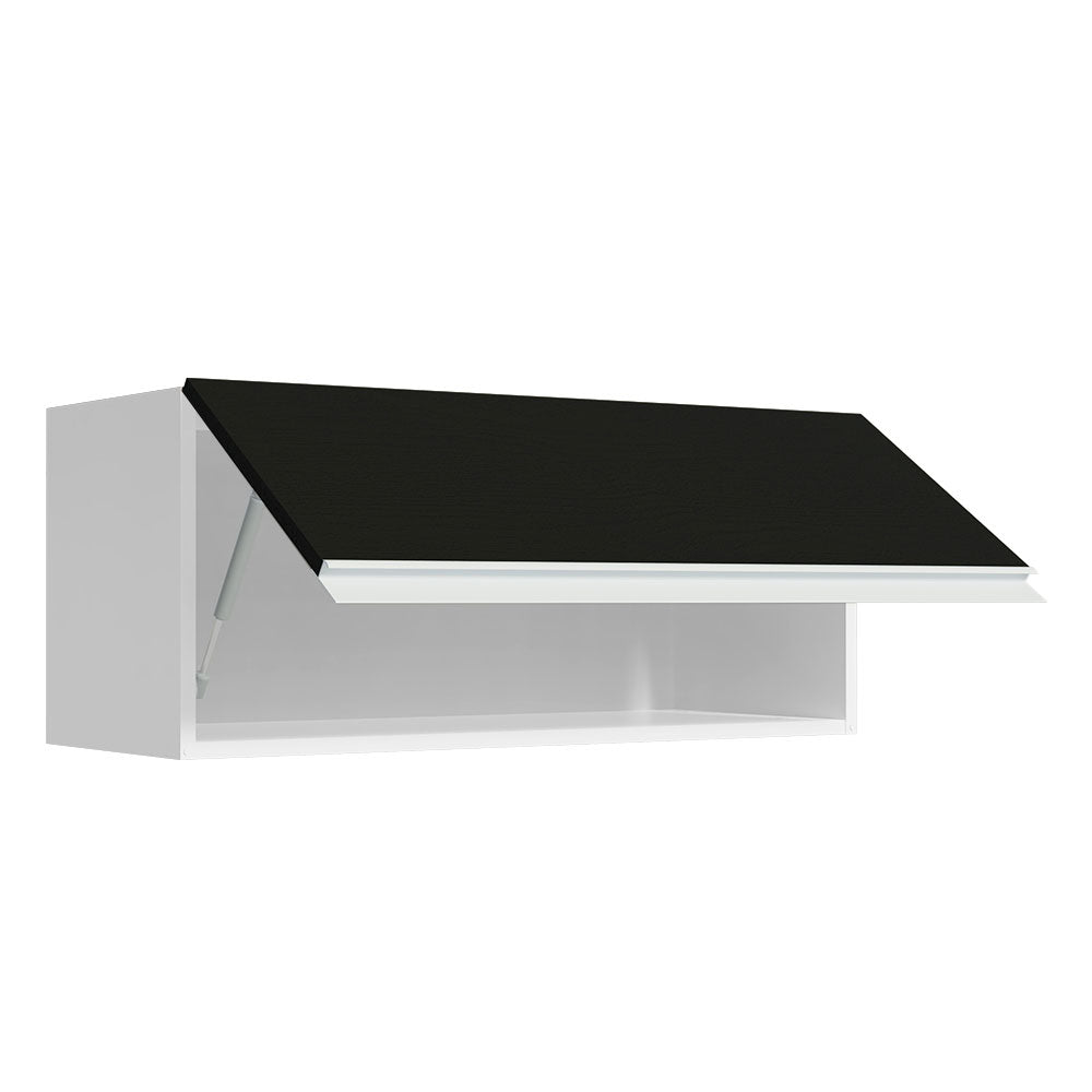 Alacena Gabinete Superior Madesa Glamy 80cm 1 Puerta Blanco/Negro