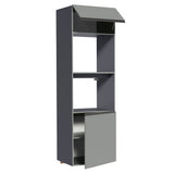 Torre de Cocina para Horno 60 cm 2 Puertas 2 Nichos Sin Patas Nice Gris
