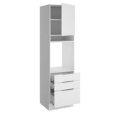 Mueble de Cocina para Horno 60 cm 1 Puerta 3 Cajones Blanco Stella Madesa