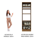 Bajo Mesada Para Horno Madesa Glamy 70 cm 3 Puertas Marrón/Blanco
