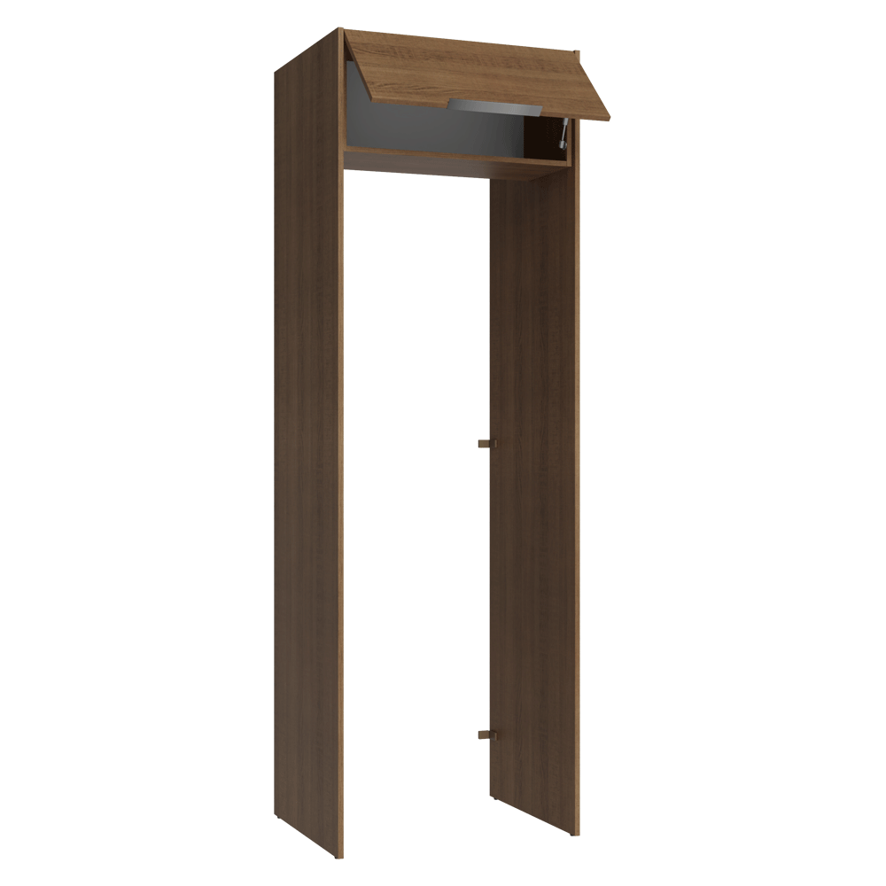Mueble para empotrar Heladera 73 cm 1 Puerta Abatible Marrón Stella Madesa