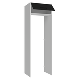 Mueble para empotrar Heladera 73 cm 1 Puerta Abatible Blanco/Negro Agata Madesa