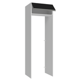 Mueble para empotrar Heladera 73 cm 1 Puerta Abatible  Blanco/Negro Glamy Madesa