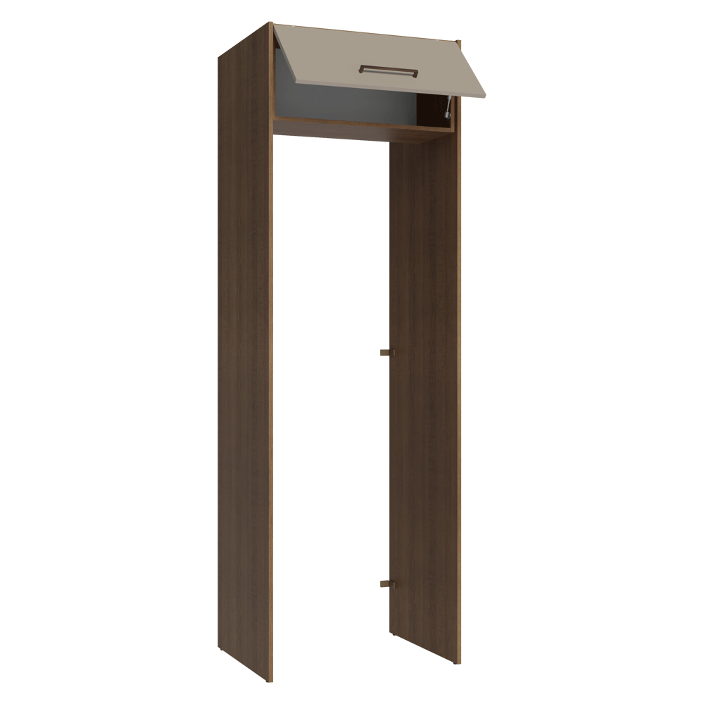 Mueble para empotrar Heladera 73 cm 1 Puerta Abatible Marrón/Crema Agata Madesa