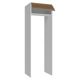 Mueble para empotrar Heladera 73 cm 1 Puerta Abatible Blanco/Marrón Glamy Madesa