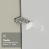 Mueble para empotrar Heladera 73 cm 1 Puerta Abatible Blanco/Crema Vik Madesa