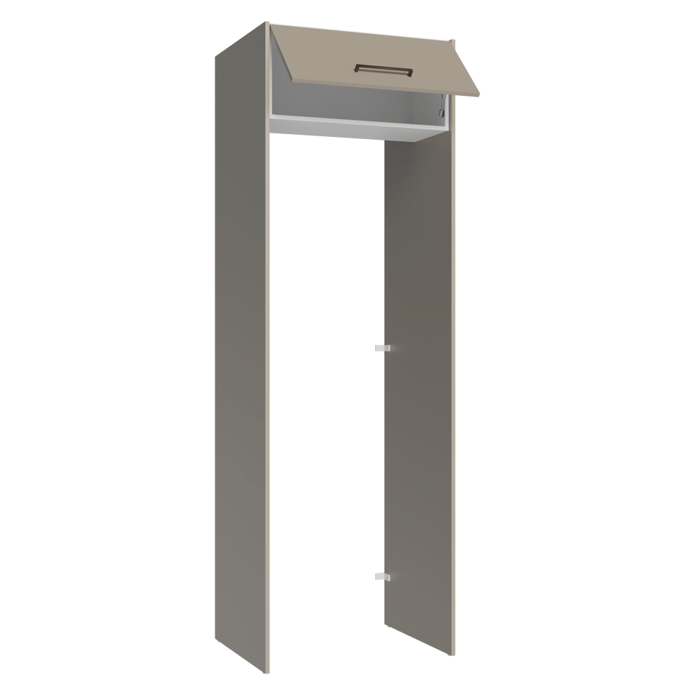 Mueble para empotrar Heladera 73 cm 1 Puerta Abatible Crema/Blanco/Crema Agata Madesa