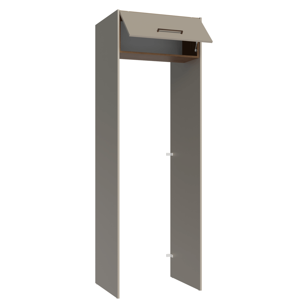 Mueble para empotrar Heladera 73 cm 1 Puerta Abatible Crema/Marrón/Crema Agata Madesa