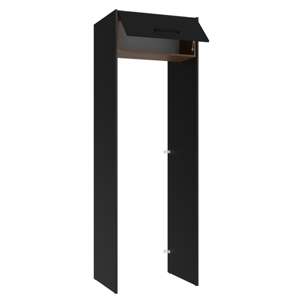 Mueble para empotrar Heladera 73 cm 1 Puerta Abatible Negro/Marrón/Negro Agata Madesa