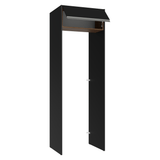 Mueble para empotrar Heladera 73 cm 1 Puerta Abatible Negro/Marrón/Negro Glamy Madesa