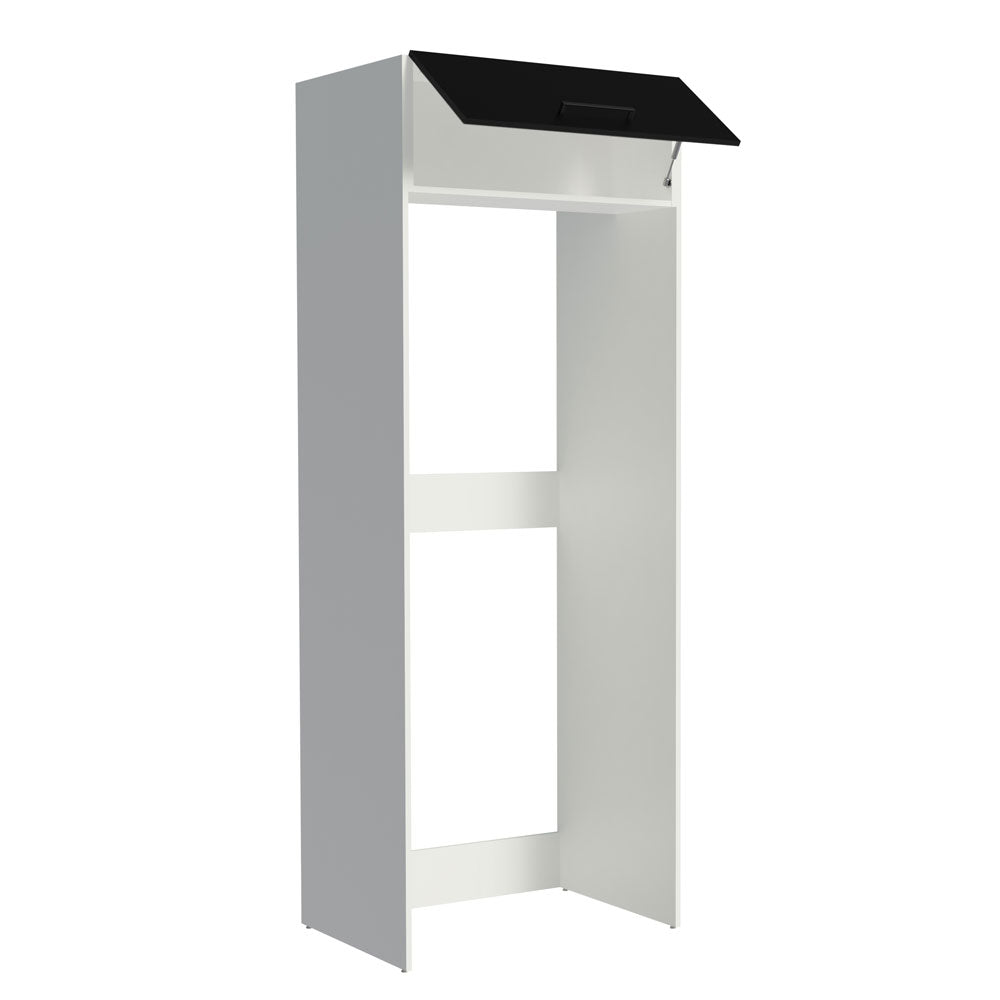 Mueble para Empotrar Heladera 1 Puerta Abatible Blanco/Negro Agata Madesa